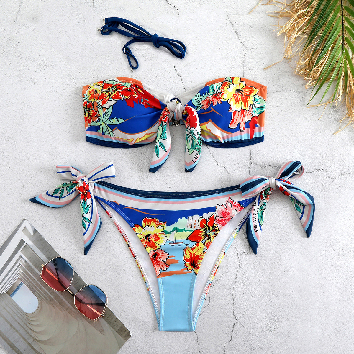 Tube Top Printed Bikini Sexy Split Swimsuit Women Bikini Bella Mia